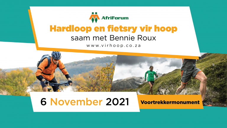 Hardloop en fietsry vir hoop
