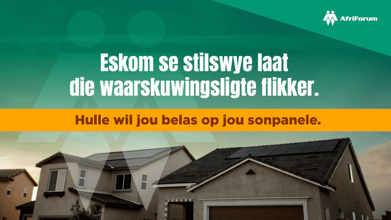 Eskom se stilswye laat die waarskuwingsligte flikker. Hulle wil jou belas op jou sonpanele.