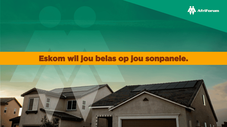 Eskom wil jou belas op jou sonpanele.