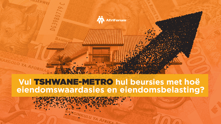Vul Tshwane-metro hul beursies met hoë eiendomswaardasies en eiendomsbelasting?