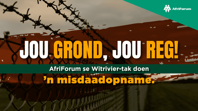Jou grond, jou reg! AfriForum se Witrivier-tak doen ’n misdaadopname.