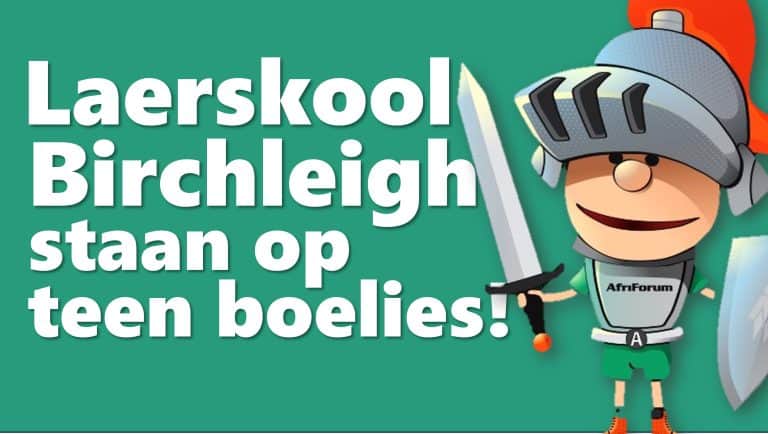 AfriForum-span maak Birchleigh-leerders touwys oor gevare van boeliegedrag