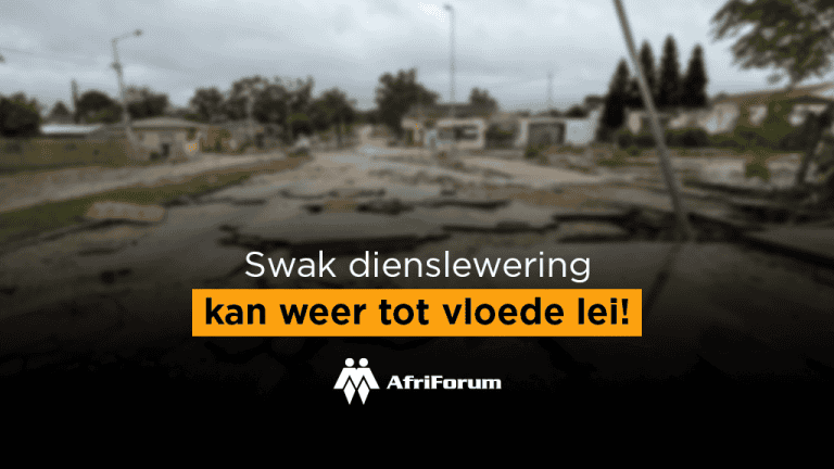 Swak dienslewering kan weer tot vloede lei!