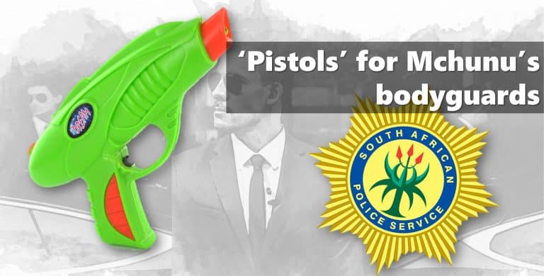 AfriForum donates ‘pistols’ to Police Minister’s bodyguards