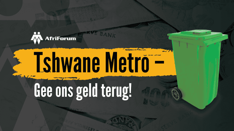 Tshwane metro – Gee ons geld terug! / “Pay back the money!”