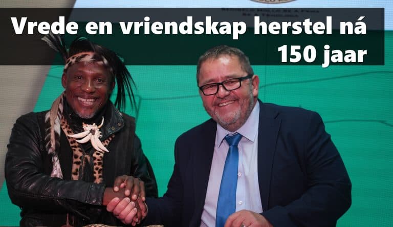 Vrede en vriendskap tussen Afrikaner en Bakgatla Ba Kgafela ná 150 jaar herstel