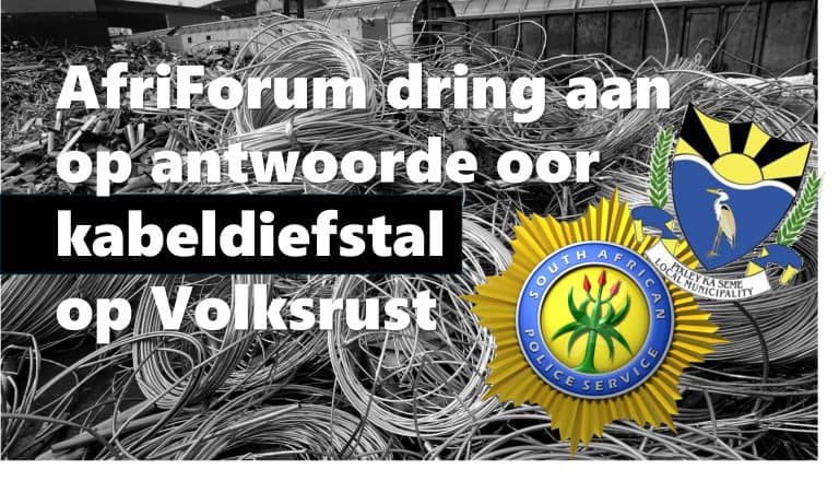 Diefstal van “rooi goud” dwing Volksrust op sy knieë – AfriForum eis antwoorde