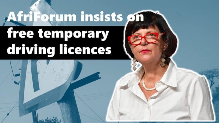 AfriForum insists on free temporary driving licences amid backlog
