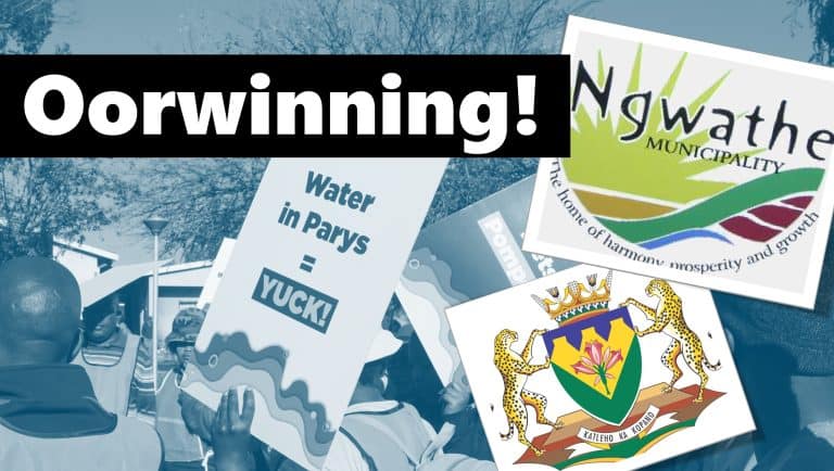 AfriForum seëvier in Ngwathe-hofstryd: Hof beveel provinsiale ingryping én ontbinding van munisipale raad