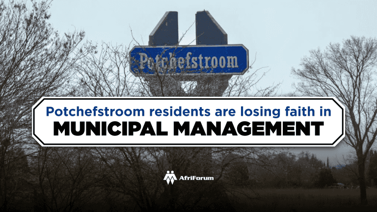 Potchefstroom residents are losing faith in municipal management