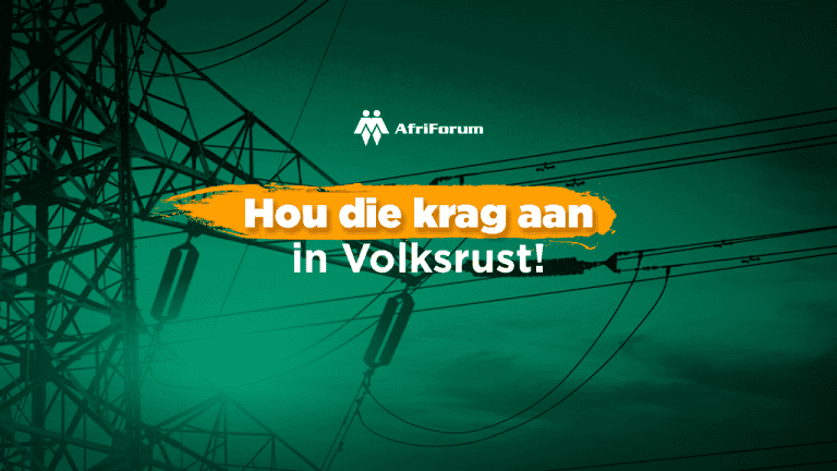 Hou die krag aan in Volksrust!