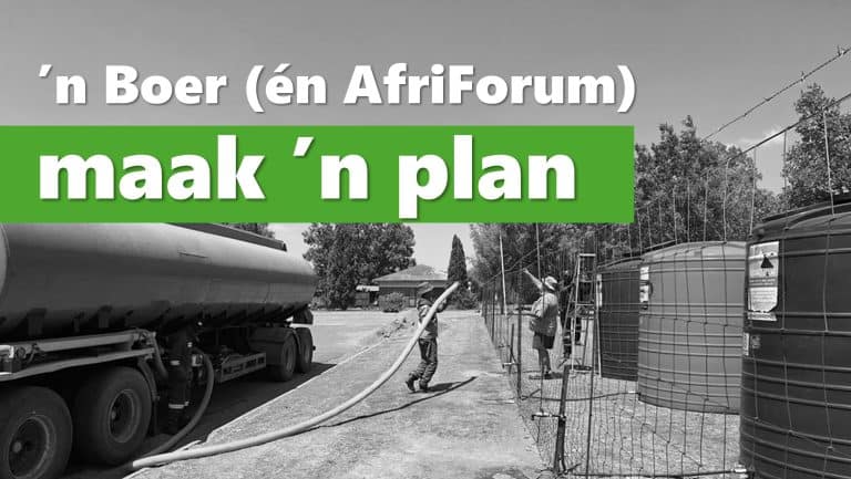 AfriForum-tak en plaaslike boere versprei meer as 260 000 liter water tydens wateronderbrekings op Bethal