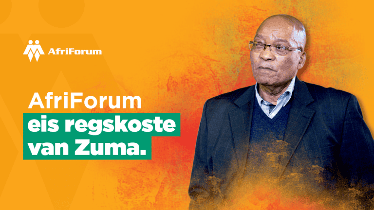 AfriForum eis regskoste van Zuma