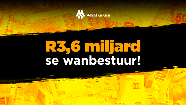 R3,6 miljard se wanbestuur!