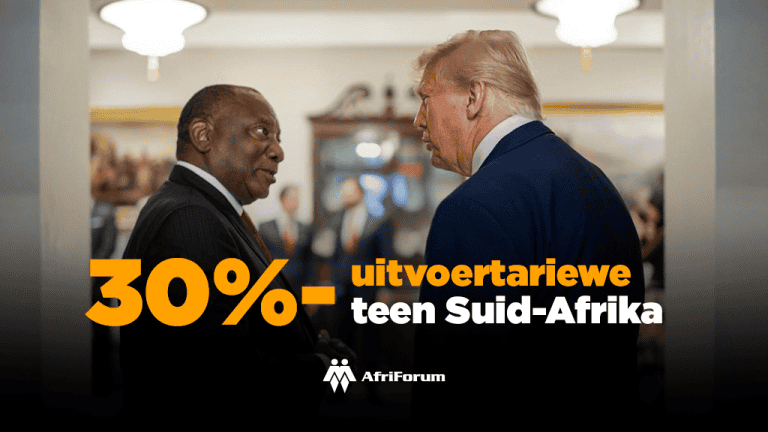 30% invoertariewe teen Suid-Afrika.