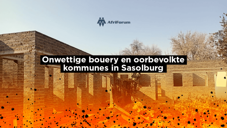 Onwettige bouery en oorbevolkte kommunes in Sasolburg