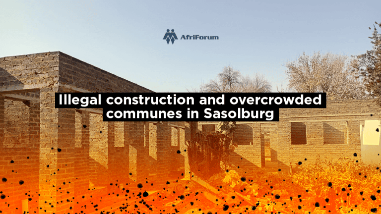 Illegal construction and overcrowded communes in Sasolburg