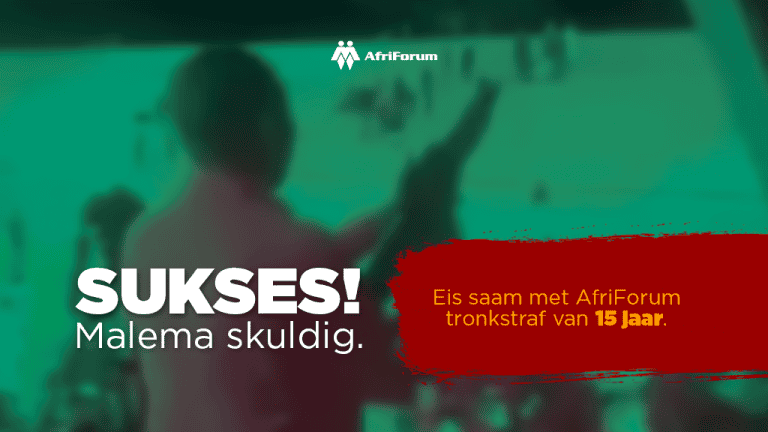 AfriForum ontbloot Julius Malema se ekstremisme aan die wêreld – en eis internasionale gevolge.