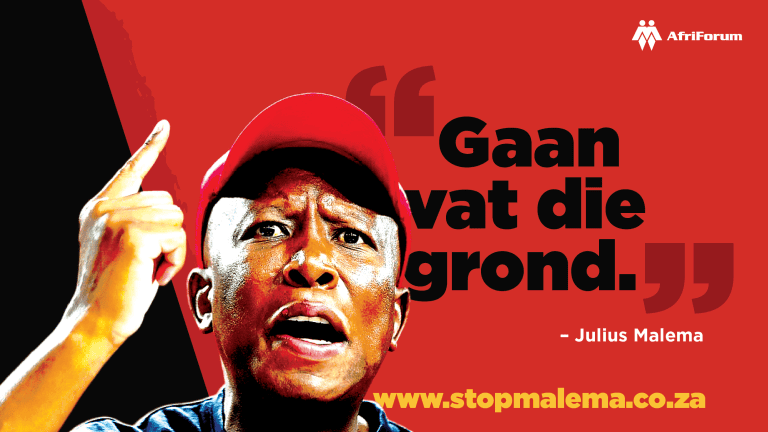 “gaan vat die grond” – Julius Malema