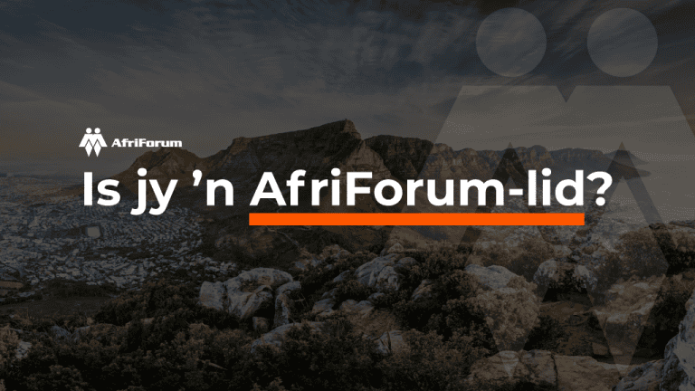 Is jy ’n AfriForum-lid?