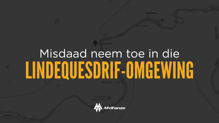 Misdaad neem toe in die Lindequesdrif