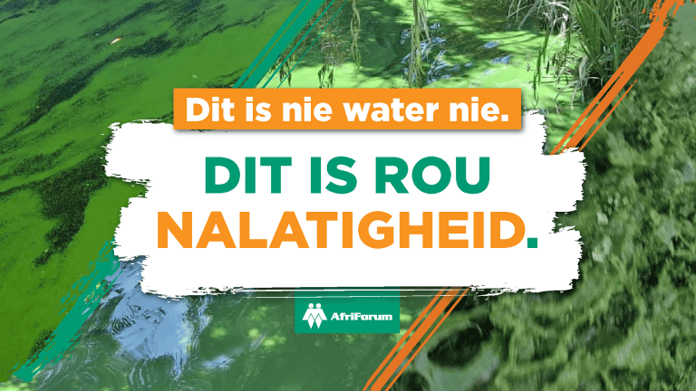 Dit is nie water nie. Dit is rou nalatigheid.