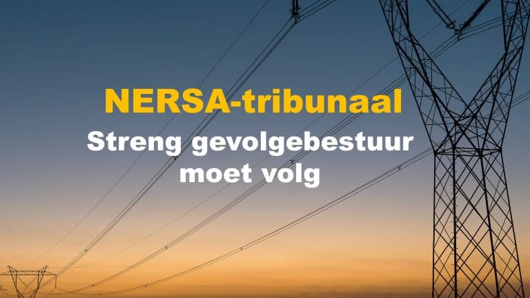 Streng gevolgebestuur moet op NERSA-tribunaal volg, sê AfriForum
