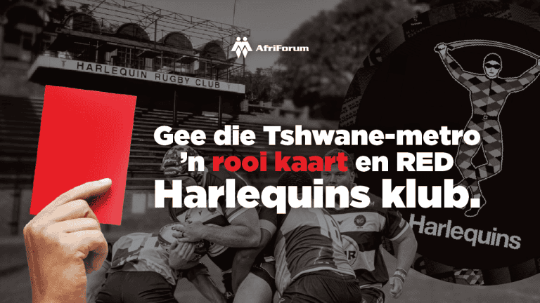 Gee die Tshwane-metro ’n rooi kaart en RED die Harlequins-klub