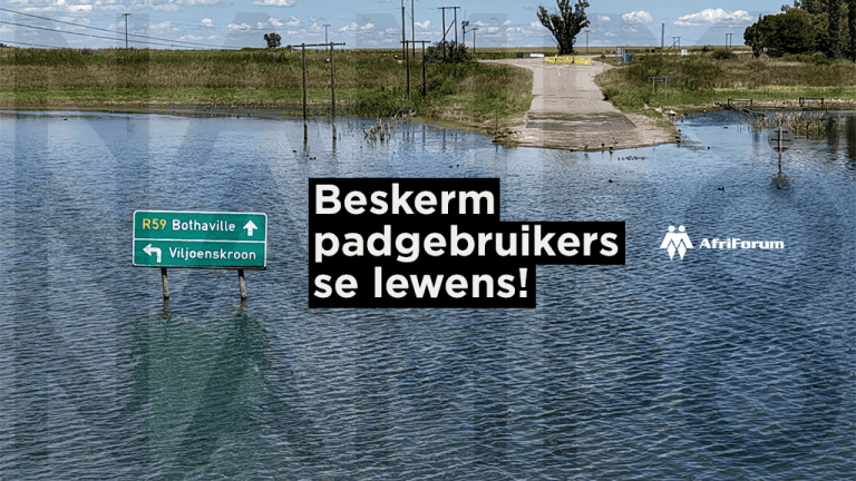 Herstel die gevaarlike R59 en Viljoenskroon se paaie vóór NAMPO – beskerm padgebruikers se lewens!