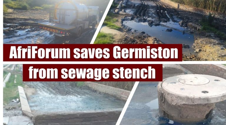 AfriForum saves Germiston from sewage stench