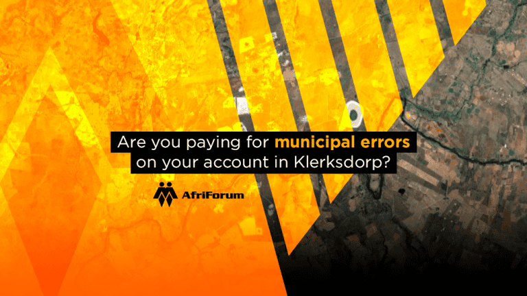 Are you paying for municipal errors on your account in Klerksdorp?
