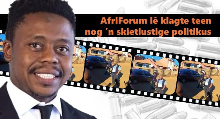 AfriForum lê klagte teen nog ’n skietlustige politikus