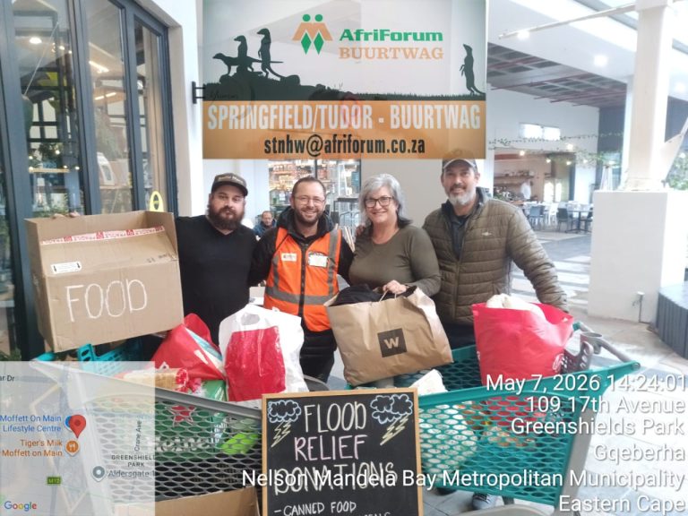 AfriForum’s PE neighbourhood watches feed hundreds amid Cape storms