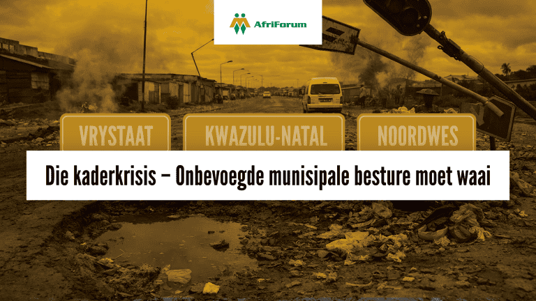 Die kaderkrisis – Onbevoegde munisipale besture moet waai