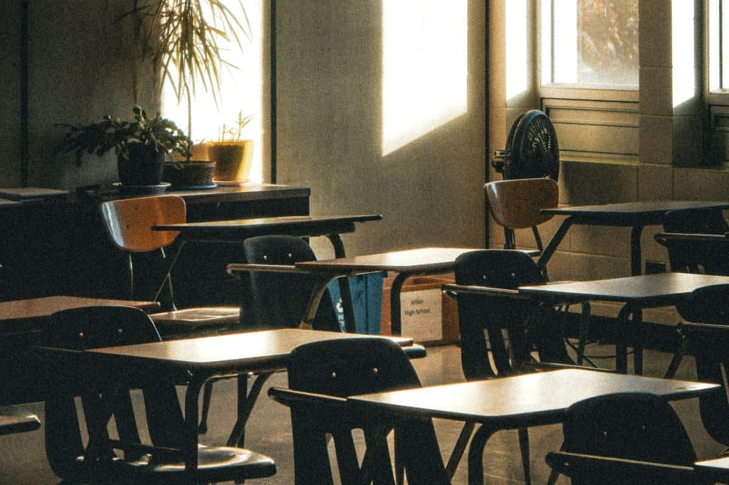Onderwys, onderrig, opvoeding, donker klaskamer, klas, skool