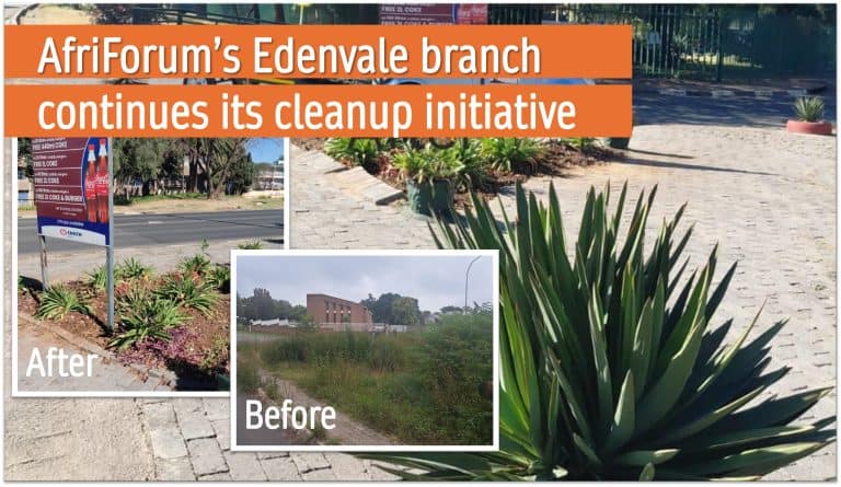 Cleanup initiative by AfriForum’s Edenvale branch continues to transform Eastleigh