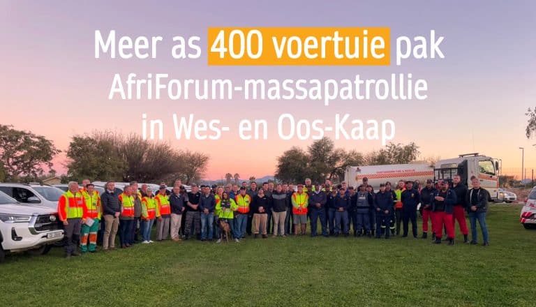 Meer as 400 voertuie pak AfriForum-massapatrollie in Wes- en Oos-Kaap, lê meer as 5 600 km af