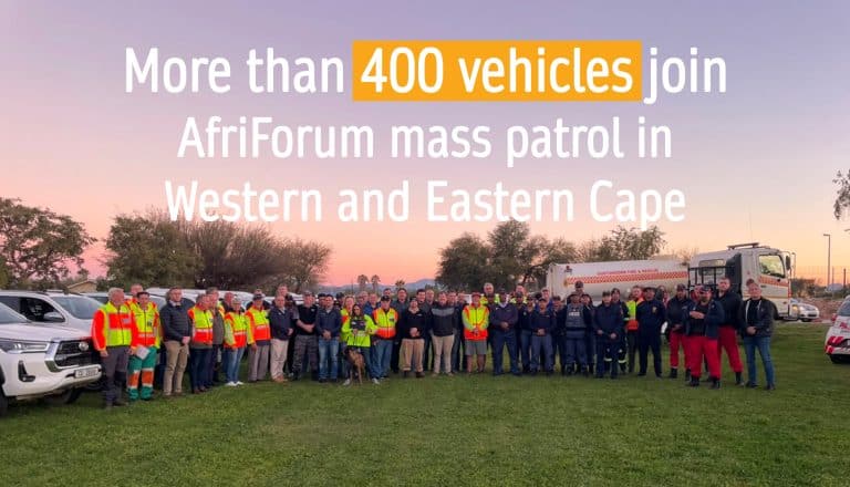 More than 400 vehicles join AfriForum mass patrol in Western and Eastern Cape, covering more than 5 600 km