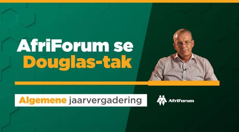 AFRIFORUM SE DOUGLAS-TAK HOU ALGEMENE JAARVERGADERING