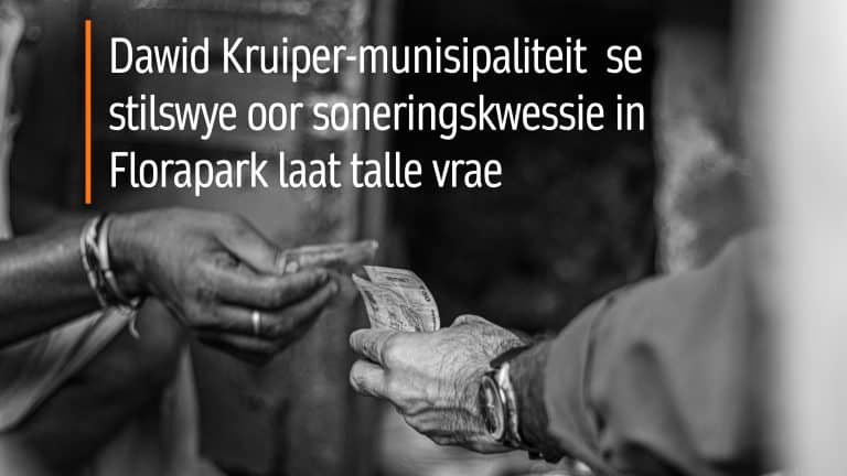 Munisipaliteit se stilswye oor soneringskwessie in Florapark laat talle vrae – AfriForum