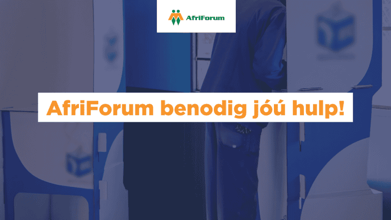 AfriForum benodig jóú hulp!