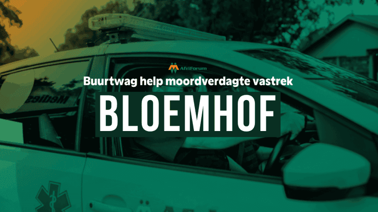 AfriForum se Bloemhof-buurtwag help vermeende moordenaar vastrek