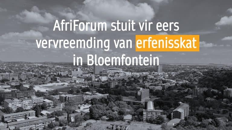 AfriForum bewaar erfenisskat in Bloemfontein
