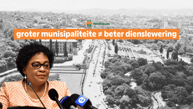 Groter munisipaliteite kan nie swak bestuurspraktyke regstel nie – AfriForum