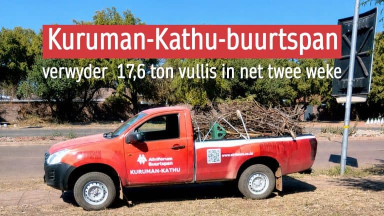Nuwe AfriForum-buurtspan verwyder 17,6 ton vullis binne eerste twee weke ná stigting