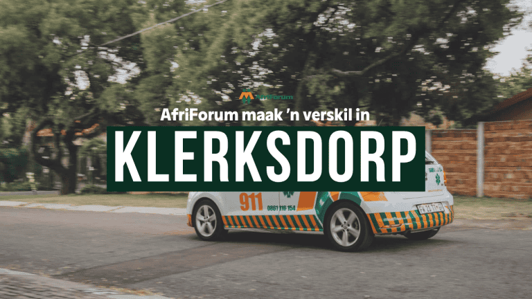 AfriForum-buurtspan help brande blus, plase om Klerksdorp beveilig