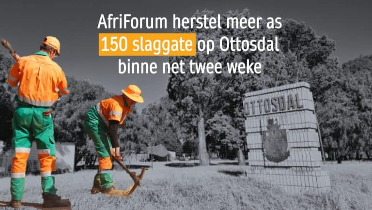 AfriForum herstel meer as 150 slaggate op Ottosdal binne net twee weke