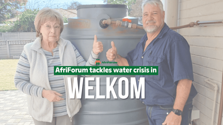 AfriForum brings water to elderly resident after Matjhabeng’s promises run out