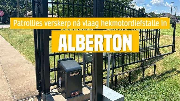 AfriForum verskerp patrollies ná vlaag hekmotordiefstalle in Alberton