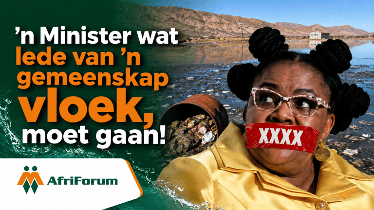 ’n Minister wat lede van ’n gemeenskap vloek, moet gaan!
